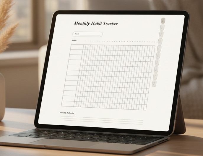 Minimalist Digital Planner | Undated PDF Planner for GoodNotes, Notability & More